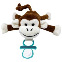 Baby Works Pacifier Holder Plush Toy Cheeky Monkey - Miki