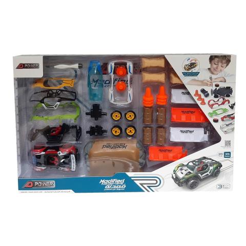 D-Power 35pcs DIY Modified Race Car for Kids | Car Building Toy Kit | Make you own Racing Car, Scale 1:32