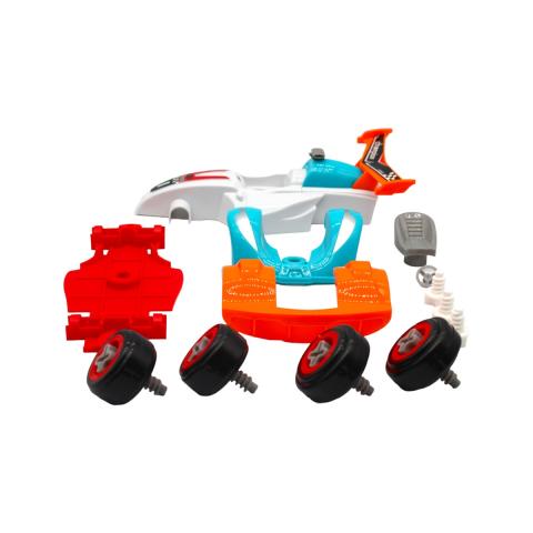 D-Power DIY Smart Wheels Race Car for Kids | Car Building Toy Kit | With Tools, Guideposts | Scale 1:32