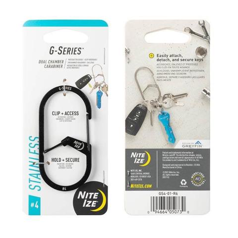 Niteize G-Series Dual Chamber Carabiner #4 - Stainless