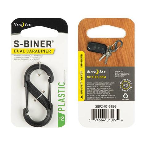 Niteize S-Biner Plastic Dual Carabiner #2 - Black