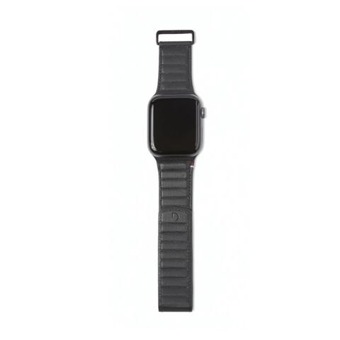 Decoded Leather Magnetic 42-44mm Traction Strap for Apple Watch Series 5, 4, 3, 2, and 1 - Black