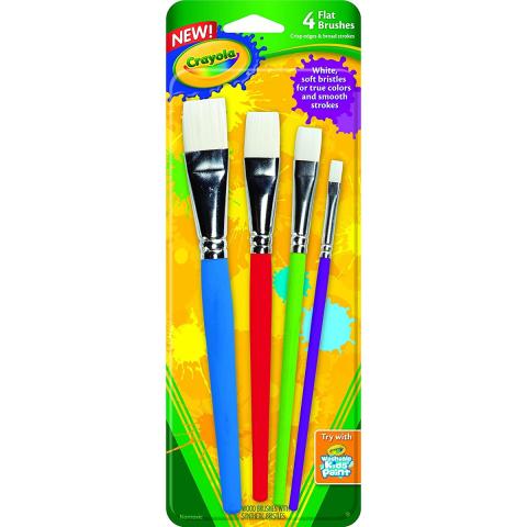 Crayola 4ct Flat Brush Set