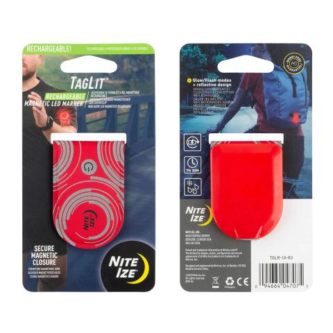 Niteize TagLit Rechargeable Magnetic LED Marker - Red/Red
