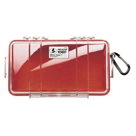 Pelican Micro Case 1060 WL/WI - Red Clear