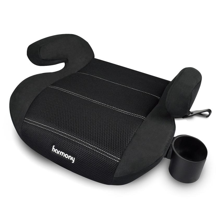 Harmony Juvenile Youth Elite Travel Booster Car Seat  | Group 2-3 (From 4-12 Years| 15-36 kg) - Black