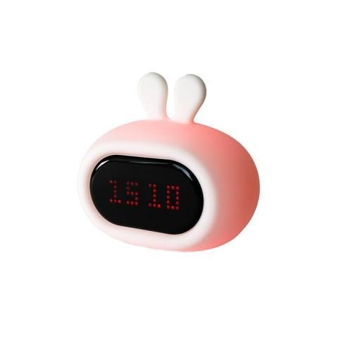InnoGio GIO Rabbit Alarm Clock &amp; Silicone Night Light, Rechargeable