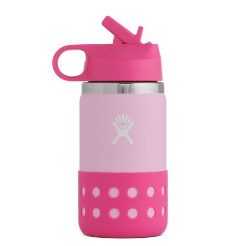 Hydro Flask 12 Oz Kids Wide Mouth Straw Lid &amp; Boot Plumeria