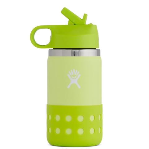 Hydro Flask 12 Oz Kids Wide Mouth Straw Lid &amp; Boot Honeydew