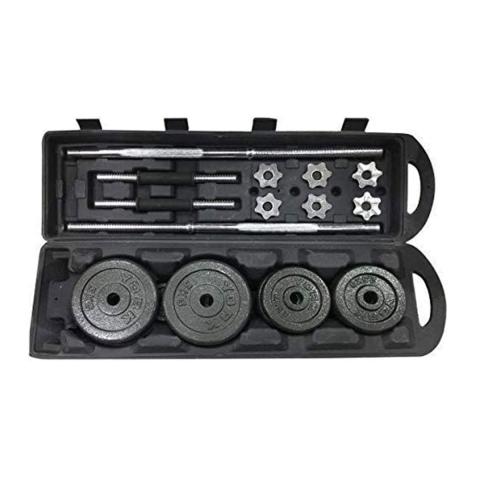 Marshal Fitness Adjustable Dumbbell Set With Carrying Box with Grey Electroplating Rust Free - Mf-0133