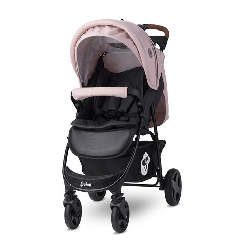 Lorelli Classic BABY STROLLER DAISY+ FOOTCOVER BLACK &amp; CAMEO ROSE