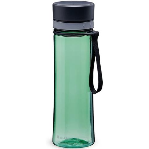 Aladdin Aveo Water Bottle 0.35L Basil Green Leaf Print &ndash; - Leakproof - Wide opening for easy fill - BPA-Free - Smooth Drinking Spout - Stain and Smell Resistant - Dishwasher Safe, 10-01101