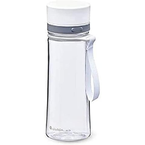 Aladdin Aveo Water Bottle 0.35L Clear &amp; White &ndash; - Leakproof - Wide Opening For Easy Fill - Bpa-Free - Smooth Drinking Spout - Stain And Smell Resistant - Dishwasher Safe