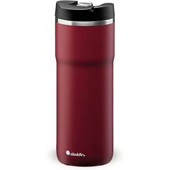 Aladdin Barista Java Thermavac Leak-Lock Stainless Steel Thermos Travel Mug for Hot Drinks 0.47L Burgundy Red &ndash; Keeps Hot for 4 Hours - BPA-Free Reusable Coffee Cups - Leakproof - Dishwasher Safe