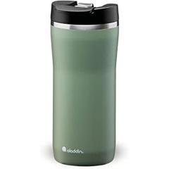 Aladdin Barista Mocca Thermavac Leak-Lock Stainless Steel Thermos Travel Mug for Hot Drinks 0.35L Sage Green &ndash; Keeps Hot for 3 Hours - BPA-Free Reusable Coffee Cups - Leakproof - Dishwasher Safe