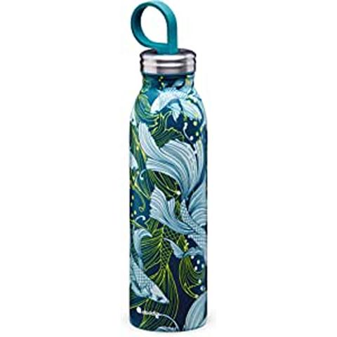 Aladdin Chilled Style Thermavac Stainless Steel Water Bottle 0.55L Goldfish Green &ndash; Double Wall Vacuum Insulated REUsable Water Bottle - Keeps Cold For 9 Hours - Bpa-Free - Leakproof - Dishwasher Safe