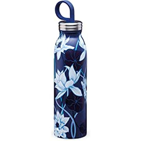 Aladdin Chilled Thermavac&trade; Stainless Steel Water Bottle 0.55L Lotus Navy &ndash; Double Wall Vacuum Insulated Reusable Water Bottle | Keeps Cold for 9 Hours | BPA-Free | Leakproof | Dishwasher Safe
