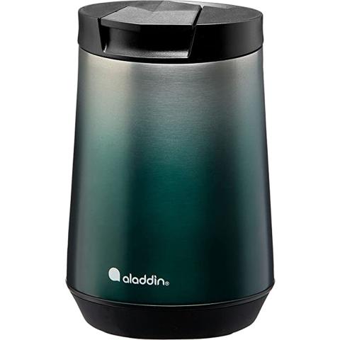 Aladdin Mug Espresso SS 0.25L Gradient Green - Leakproof | Fits most coffee machines | BPA-Free Travel Mug | Dishwasher Safe