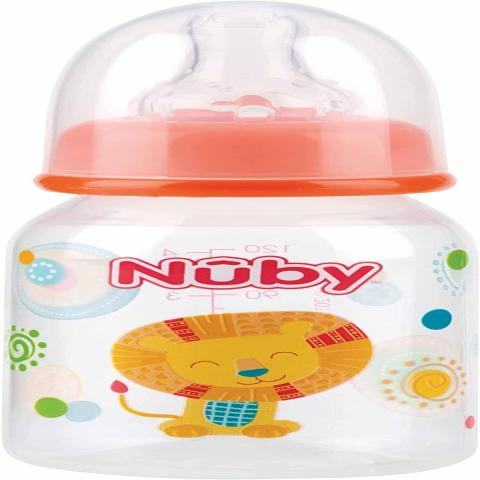 Nuby Nuby Standard Neck Printed Bottle From 0 Months and Above Slow flow 120ml Blue