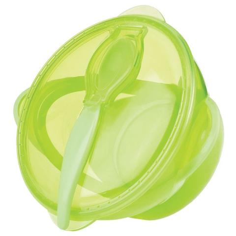 Nuby Nuby - Suction Bowl With Spoon And Lid - Green