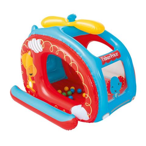 Bestway Fisher-Price Helicopter Ball Pit - Red &amp; Skyblue