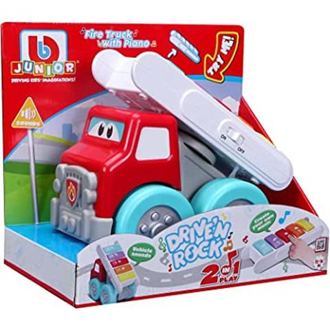 BB JUNIOR Drive &amp;quot;N RockFire Truck With Piano Toy Car