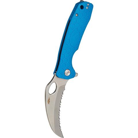 Honey Badger Serrated Folding Claw Knife, Large, Blue