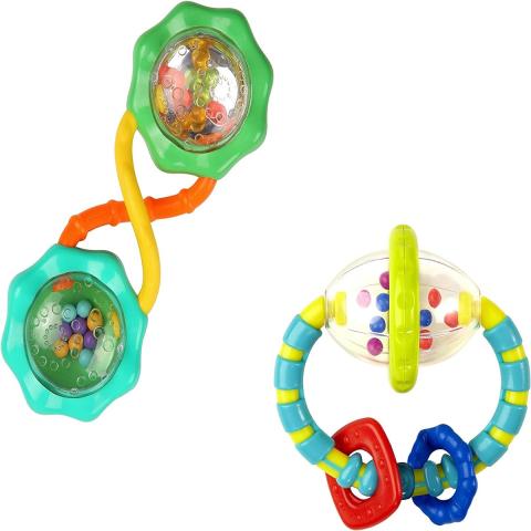 Bright Starts BRIGHT STARTS RATTLE TEETHER PEG TOYBARBELL RING