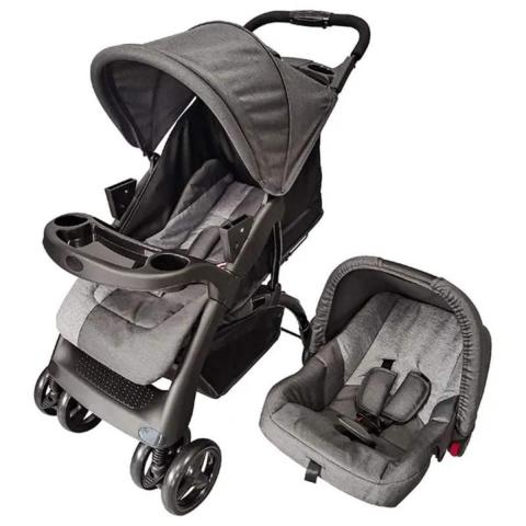 Moon Aria Baby Stroller 2-in-1 Travel System + Detachable Carrier Car Seat-Black