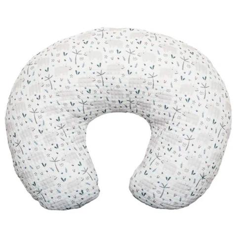 Moon Portable Nursing Breast Feeding Baby Support Pillow Cushion  With Washable Zippered Cover-Hippo