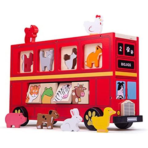 Bigjigs Toys Red Bus Sorter