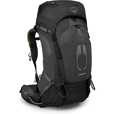 Osprey Atmos AG 50 Men&amp;quot;s Backpacking Backpack, Black, Small/Medium