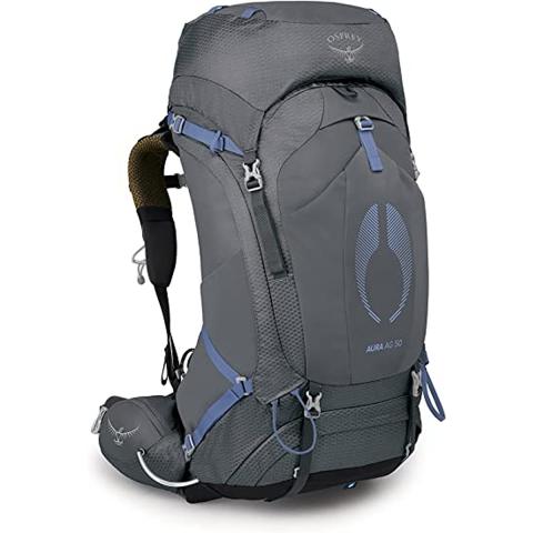 Osprey Aura AG 50 Women&amp;quot;s Backpacking Backpack, Tungsten Grey, X-Small/Small