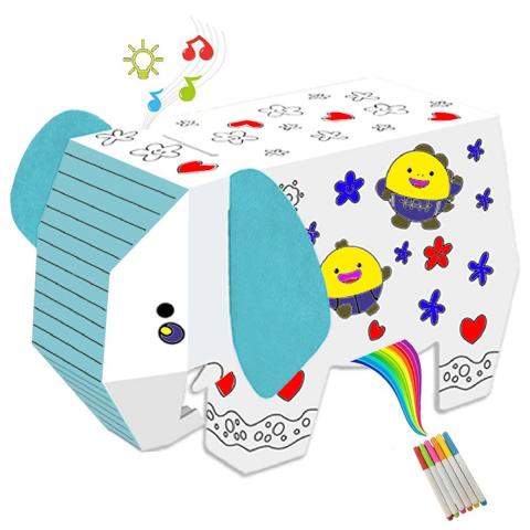 Eazy Kids Eazy Kids - Diy Doodle Coloring Elephant With Music &amp;amp; Light