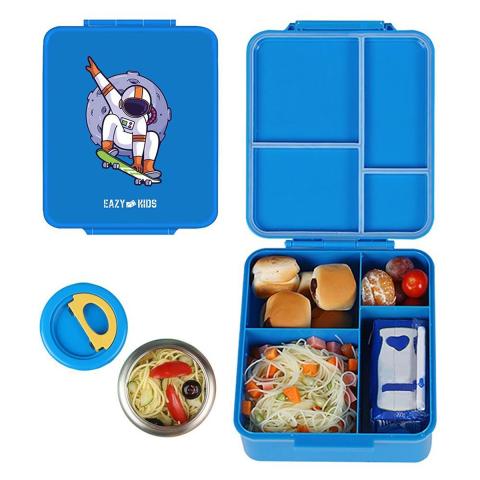 Eazy Kids Eazy Kids Jumbo Bento Lunch Box W Insulated Jar Blue