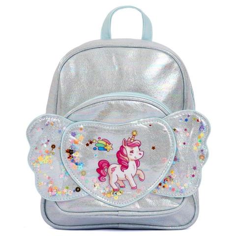Eazy Kids Eazy Kids - School Backpack - 7-Inch - Unicorn Silver