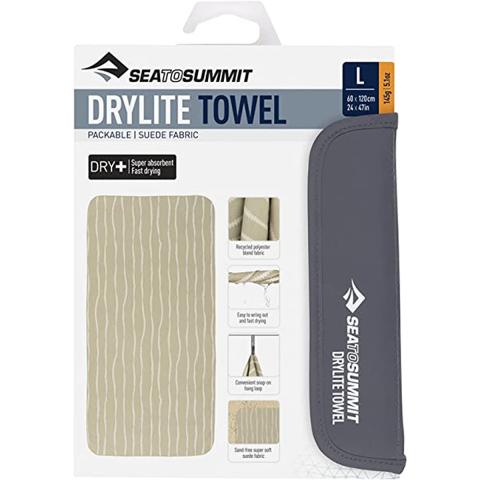 Sea to Summit S2S Drylite Towel L Desert Wind | Bath Towel | Gym Towel | Yoga Towel | Swimming Towel