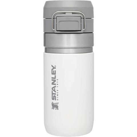 Stanley Quick Flip Water Bottle .47L / 16OZ Polar &ndash; Leakproof | Stainless Steel Water Bottle | Push Button Locking Lid | BPA FREE | Cup Holder Compatible | Dishwasher safe