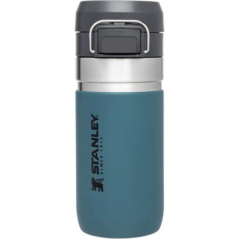Stanley Quick Flip Water Bottle .47L / 16OZ Lagoon &ndash; Leakproof | Stainless Steel Water Bottle | Push Button Locking Lid | BPA FREE | Cup Holder Compatible | Dishwasher safe