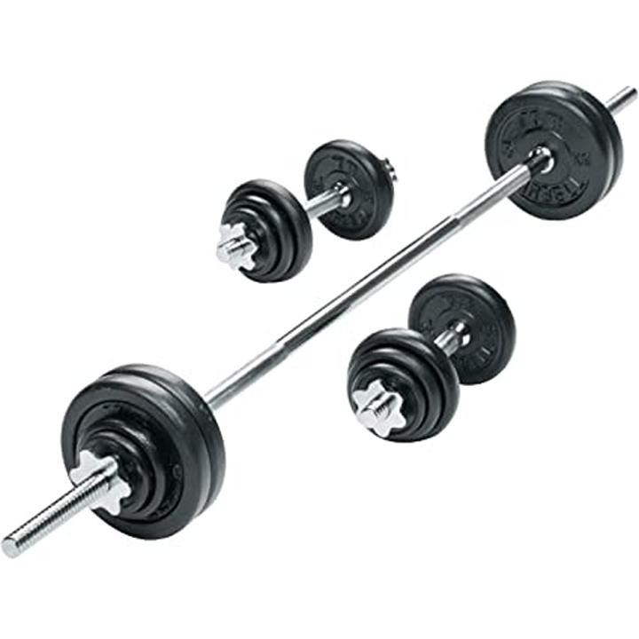 York Fitness York Fitness Chrome Dumbbell and Barbell Set with Carry Case - 50kg