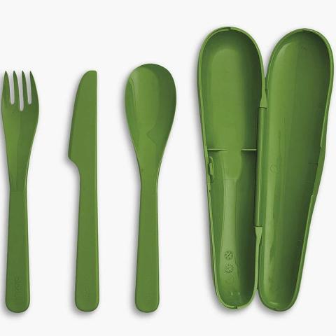 Aladdin Recycled &amp; Recyclable Cutlery Set (Assorted - ..Green, Blue, Purple, Red) EMEA
