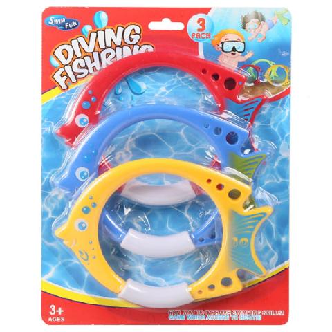Mondo DIVING-FISH-RING-TOYS-3PCS