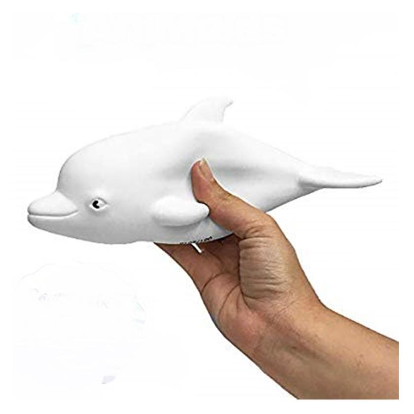 Animolds Squeeze Me Killer Whale, Big White Shark 22cm length assorted oceanic colors, squeeze to make cute sound.