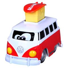 BB JUNIOR Toy Car Volkswagen - Press &amp; Go - Samba Bus : Red, Blue (1:1) - Red / Blue