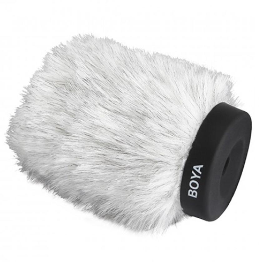 Boya Inside Depth Acoustically Transparent Outdoor Fur Windscreen for Shotgun Microphone 4.72&quot; (120 Mm)