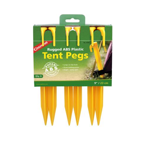 Coghlans 9 inch Abs Tent Pegs - Pkg Of 6.