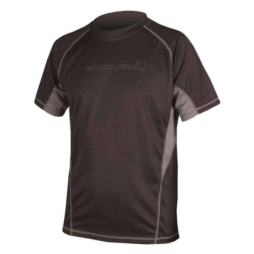 Endura Cairn S/S T-Shirt, Medium, Black/Grey