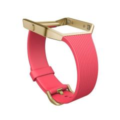 Fitbit Blaze Accessory Slim Band Pink + Gold Frame Large