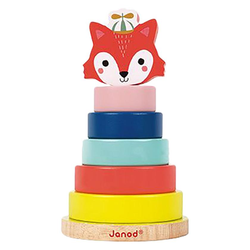 Jurato Janod - Wooden Baby Forest Fox Stacker