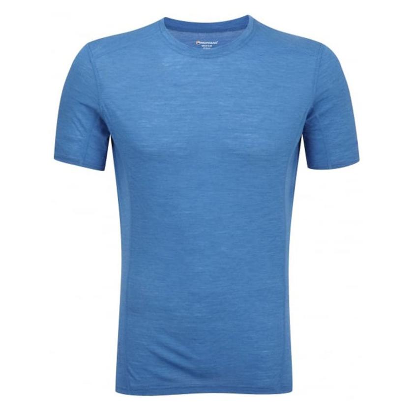 Montane Primino 140 Crew Short Sleeve T-shirt, Men, Small, Electric Blue
